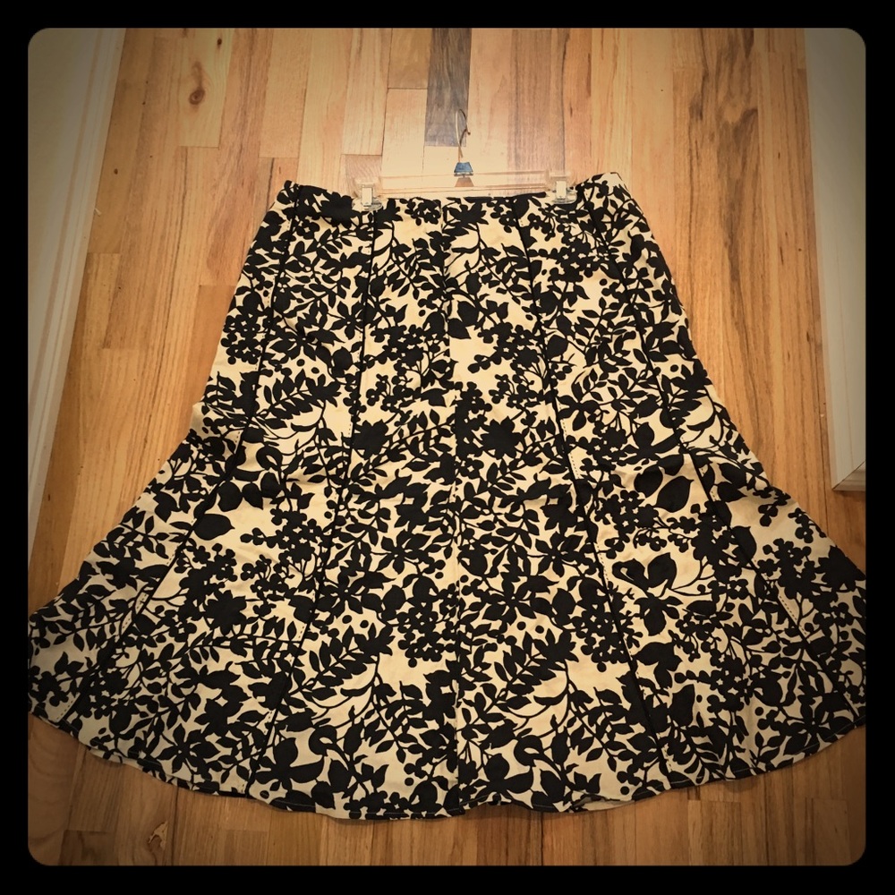 Linen/rayon midi skirt
